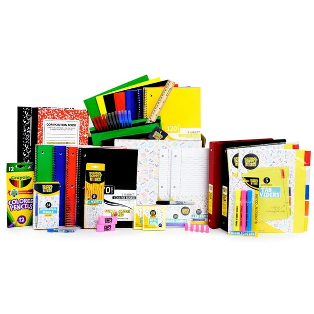 Paquete definitivo de cajas de material escolar para escuelas secundarias y universidades