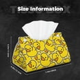 thumbnail image 2 of Tissue Box Cover, Ducky Cartoon Animal Yellow Rectangular Leather Tissue Holder - Tissue Case Facial Paper Organizer for Bathroom, Vanity Countertop, Tabletop, Car, Napkin, 2 of 6