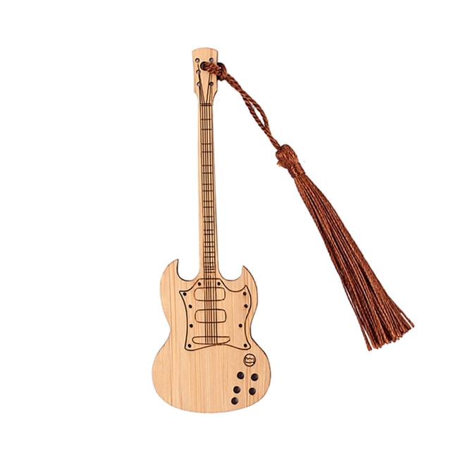 Eigraketly Page Marker Pages Clip Small Bookmark Workmanship Guitar Style Fixers Small Bamboo Ins Markers Pattern Reading Stationery Type3 NO3