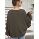 thumbnail image 5 of Las mujeres Batwing manga blusa atada O cuello camisas sueltas MABOTO Jerseys de mujer, 5 of 7