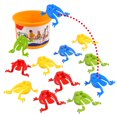 thumbnail image 1 of 1 juego de ranas saltarinas con balde, divertidos juguetes educativos, regalos de fiesta para niños que juegan, 1 of 8
