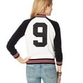 thumbnail image 2 of Aeropostale Womens Varsity Fleece Sweatshirt, White, Juniors, X-Large, 2 of 3