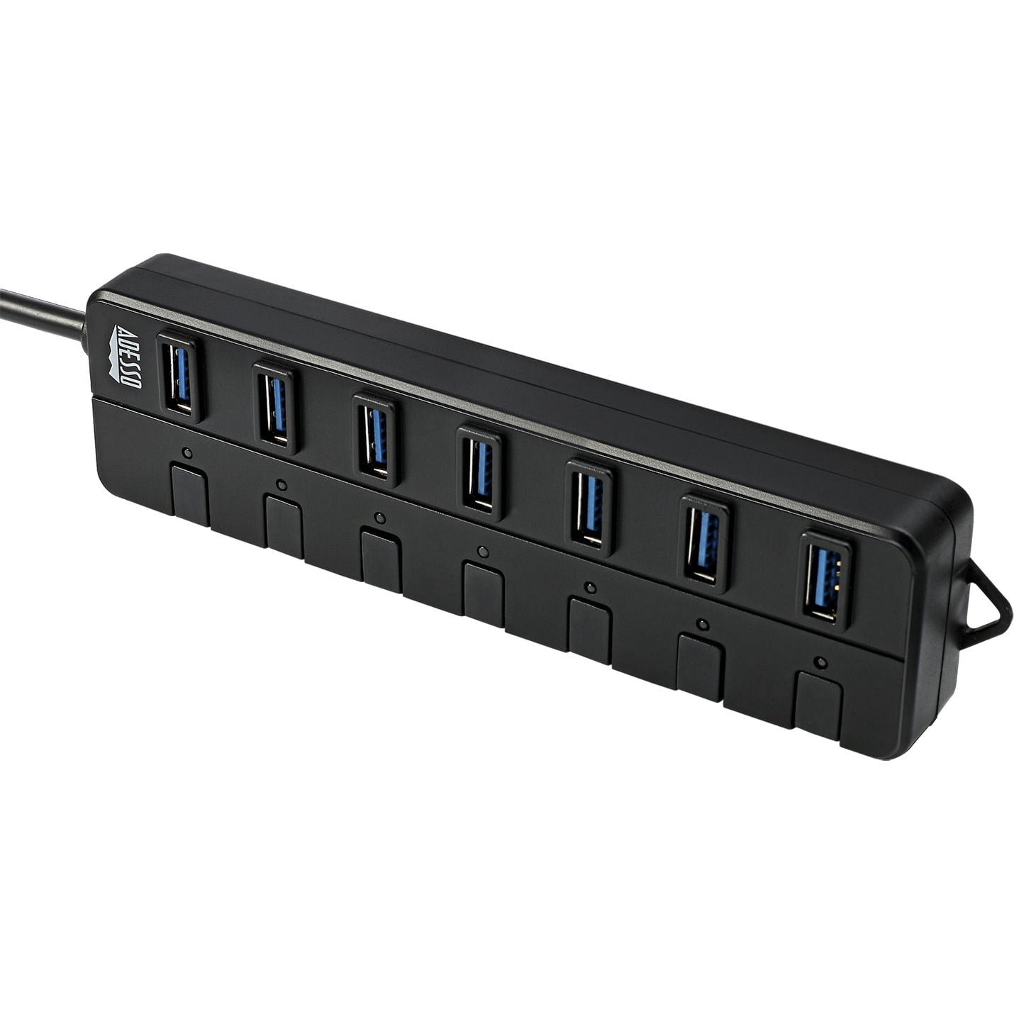 Adesso AUH-3070P – 7-Port USB 3.0 Hub with Individual Power Switch & Power Adapter
