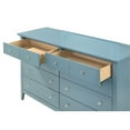 thumbnail image 4 of Pemberly Row Contemporary Wood Veneers 8 Drawer Dresser in Teal, 4 of 5