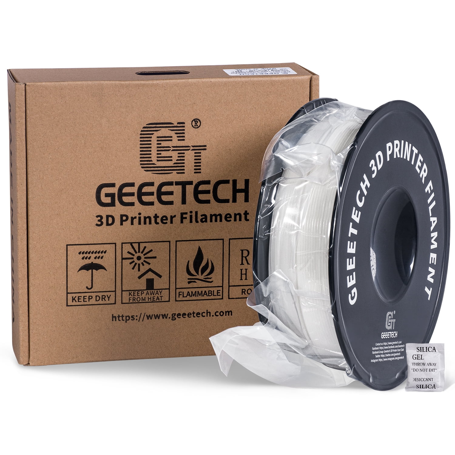 Geeetech 3D Printer Filament, Luminous Multicolor PLA Filament 1.75mm, Accuracy +/- 0.03mm Rose Red 1kg (2.2lbs)
