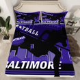 thumbnail image 2 of Erosebridal Baltimore Twin Sheet Sets,American Football Bedding Twin Size,Rugby Gamer City Bed Sheets Set Twin Size,Stylish Living Room Decoration,3 Pieces, 2 of 7