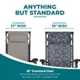thumbnail image 6 of Bliss Hammocks 30" Wide Zero Gravity Chair W/ Canopy, Drink Tray, & Pillow (Platinum Fern), 6 of 12