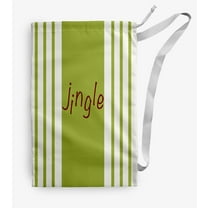 Simply Daisy Jingle on a Stripe 18 x 29 inch Bright Green Laundry Bag