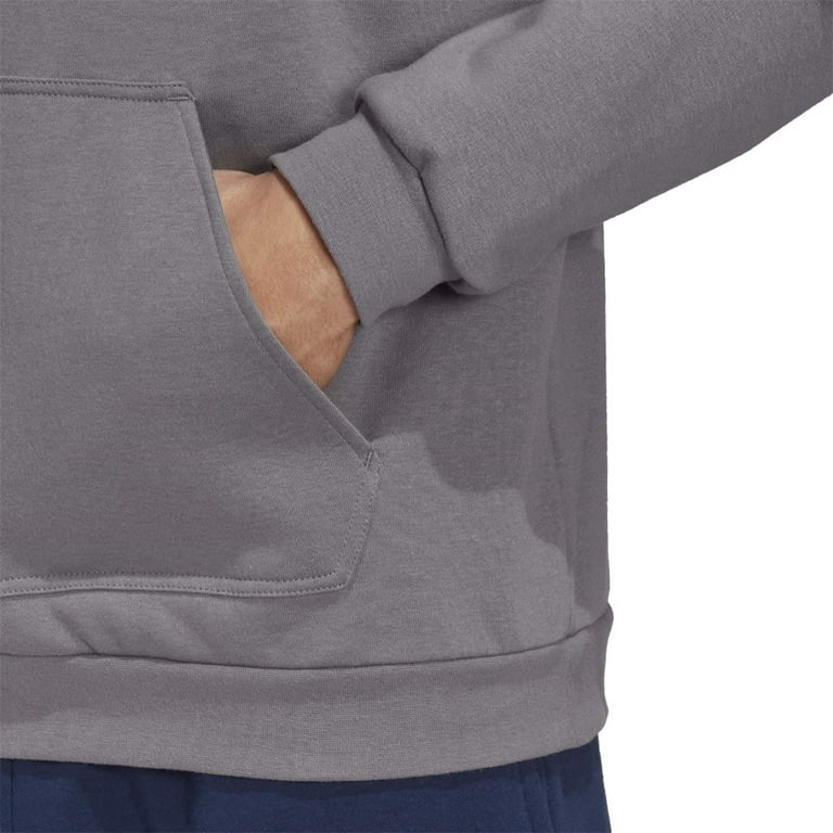 Sweatshirt, Long Hoodie M Drawstring Men\'s Pullover Adidas Sleeve Entrada Casual Grey, 22