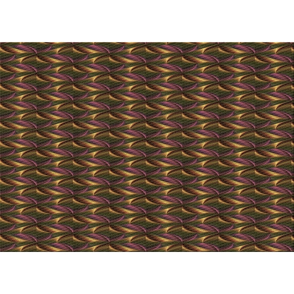 Ahgly Company Indoor Rectangle Patterned Saddle Brown Area Rugs, 7' x 9'