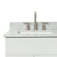 thumbnail image 5 of Ariel Hamlet 37 In. Left Offset Rectangle Sink Vanity With 0.75 In. Carrara White Countertop In White, 5 of 11