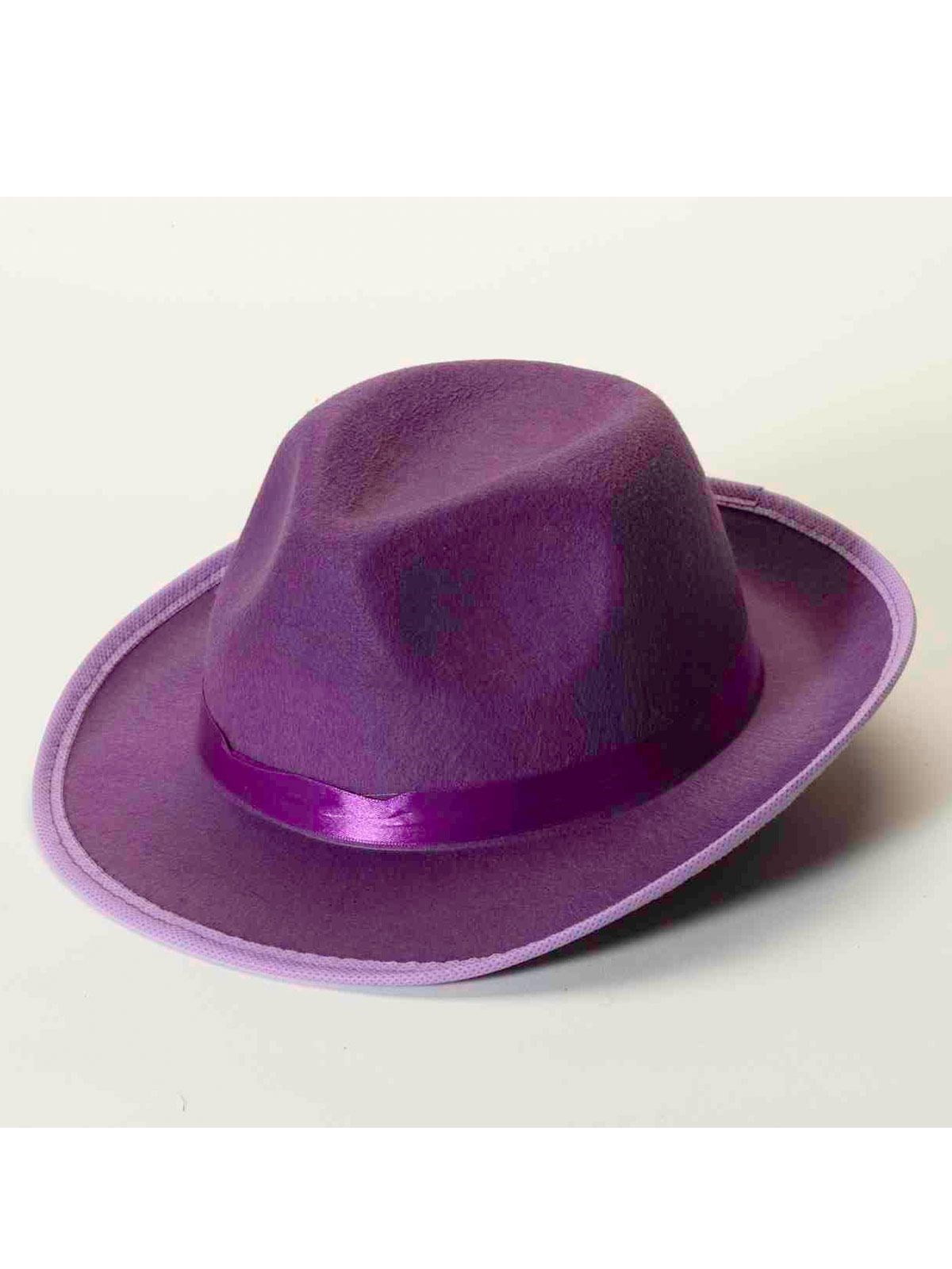 Purple Fedora Halloween Costume Accessory