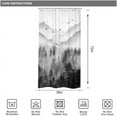 thumbnail image 4 of Misty Rainforest RV Shower Curtain - 36Wx72H Inch Dark Black Nature Scene Narrow Foggy Woodland Mountain Art Waterproof Polyester Includes 7 Plastic Hooks, 4 of 6