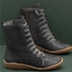 thumbnail image 1 of Botas de tubo medio para mujer Moda para mujer Estilo vintage Cremallera sólida Zapatos planos Tobillo Botas cortas Wmkox8yii  sa2607, 1 of 3
