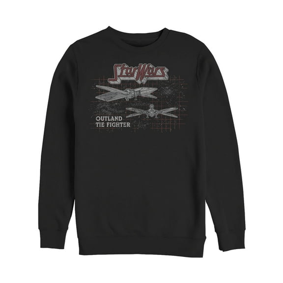 Men's Star Wars: The Mandalorian Outland Tie Fighter Sweatshirt Black Medium