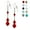 Red, variant on One Pair Austrian Crystal Double Bicone Sterling Silver Beaded Earrings - Olive Green