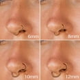 thumbnail image 5 of Hinged Nose Rings Hoops - 316L Surgical Steel Twisted Seamless Clicker Cartilage Earrings Septum Rings Jewelry Conch Piercing Tragus Rook Daith Helix for Women Gold/Black/Silver 16G/18G, 5 of 7