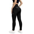 thumbnail image 6 of Levmjia Women's High Waisted Cargo Leggings with Pockets Butt Lifting Skinny Denim Leggings Stretchy Yoga Pants Workout Tights, 6 of 9