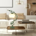 thumbnail image 4 of White Glass Table Lamp with Tiffany Style Victorian Design Flower Shade Lamp Without Bulb Handmade, 4 of 20