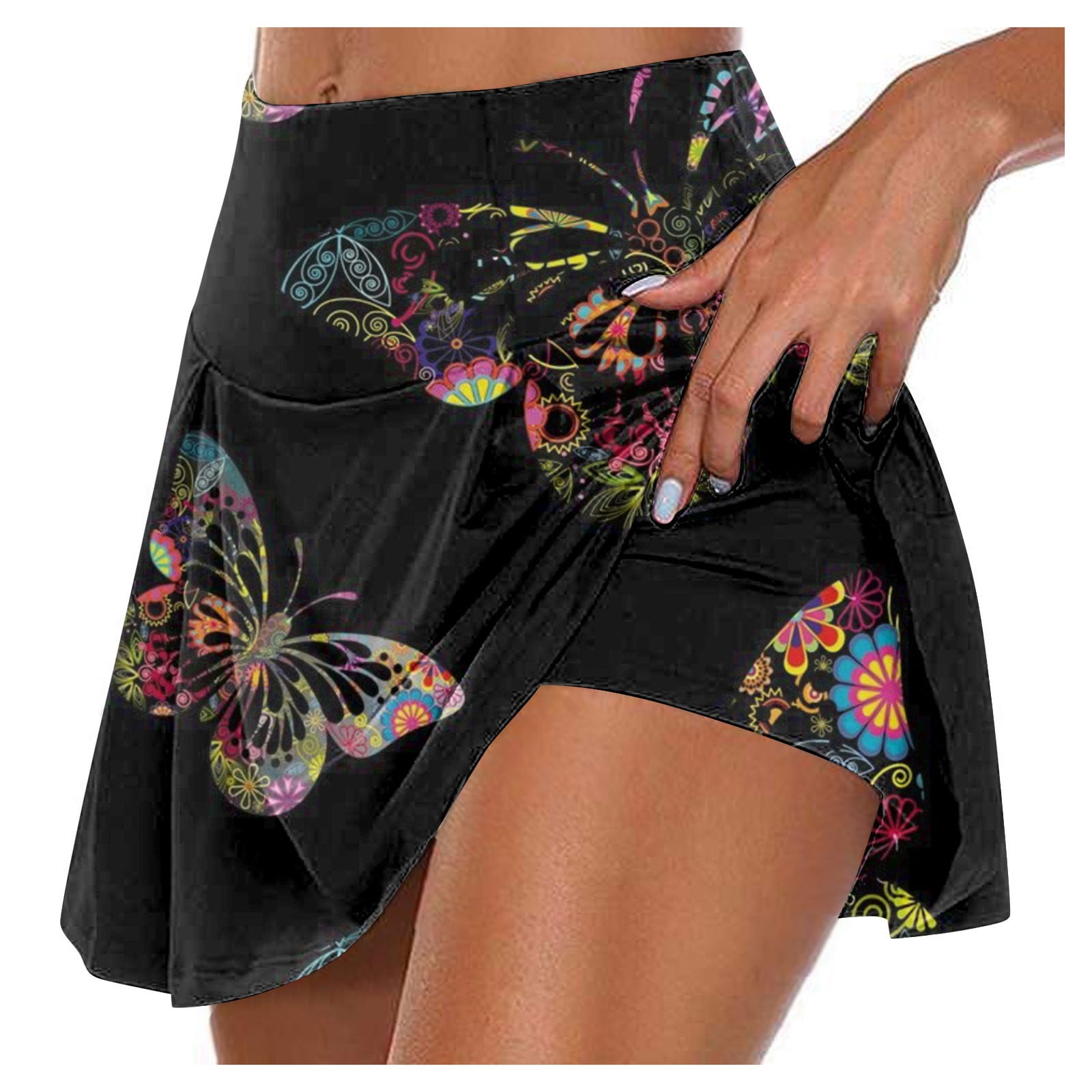 Mlqidk Women's Golf Skirts High Waisted Skort Athletic Golf Skorts