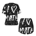 thumbnail image 5 of Lsque I love Math Women's Short-Sleeved Pajama Set - 2 Piece Soft and Lightweight Sleepwear Set-4X-Large, 5 of 9