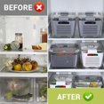 thumbnail image 5 of LUXEAR 4 Pack Vegetable Storage Containers for Fridge, Fruit Container with Lids &Removable Colander Large Fridge Organizer BPA-free for Fruit Vegetable, Berry, Meat Storage keep Fresh Longer Gray, 5 of 12