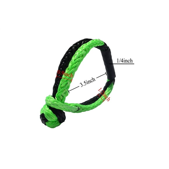 6mm*80mm Soft Shackles ,ATV Winch Shackle 13000 lbs,Synthetic Shackle For Off Road,Yacht,Sailing,Truck,atv Utv ,Easy to Use