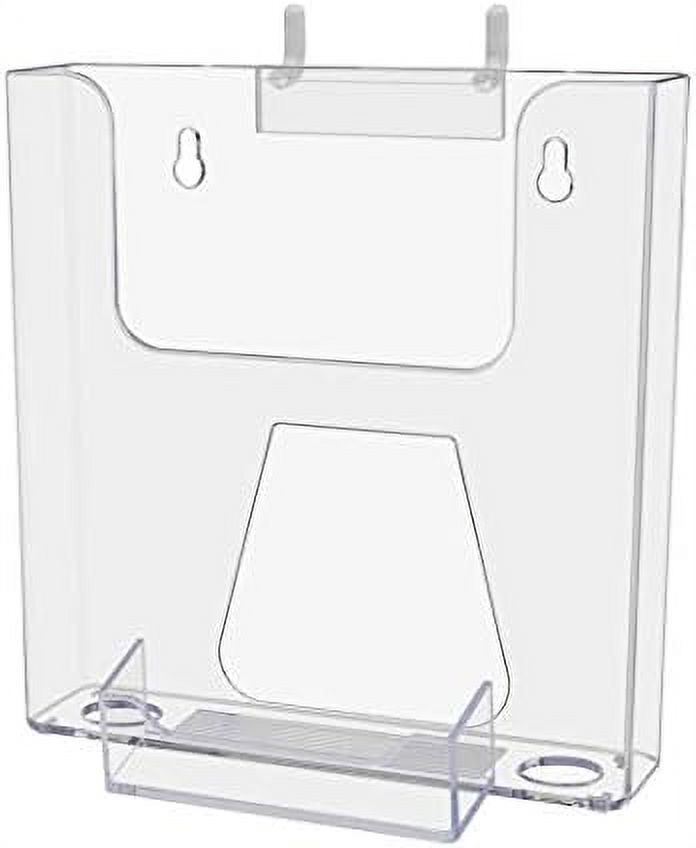 10 Pack Peg Board 6 1/2" W Brochure Holder With Attached Business Card