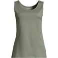 thumbnail image 3 of Lands' End Women's Plus Size Cotton Tank Top, 3 of 6