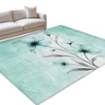 thumbnail image 2 of 3'x5' Area Rugs, Teal Spring Floral Indoor Outdoor Area Rug for Living Room Bedroom, Vintage Luxury Botanical Washable Bathroom Rugs Kitchen Floor Carpet Mats Home Decor Aesthetic, 2 of 7