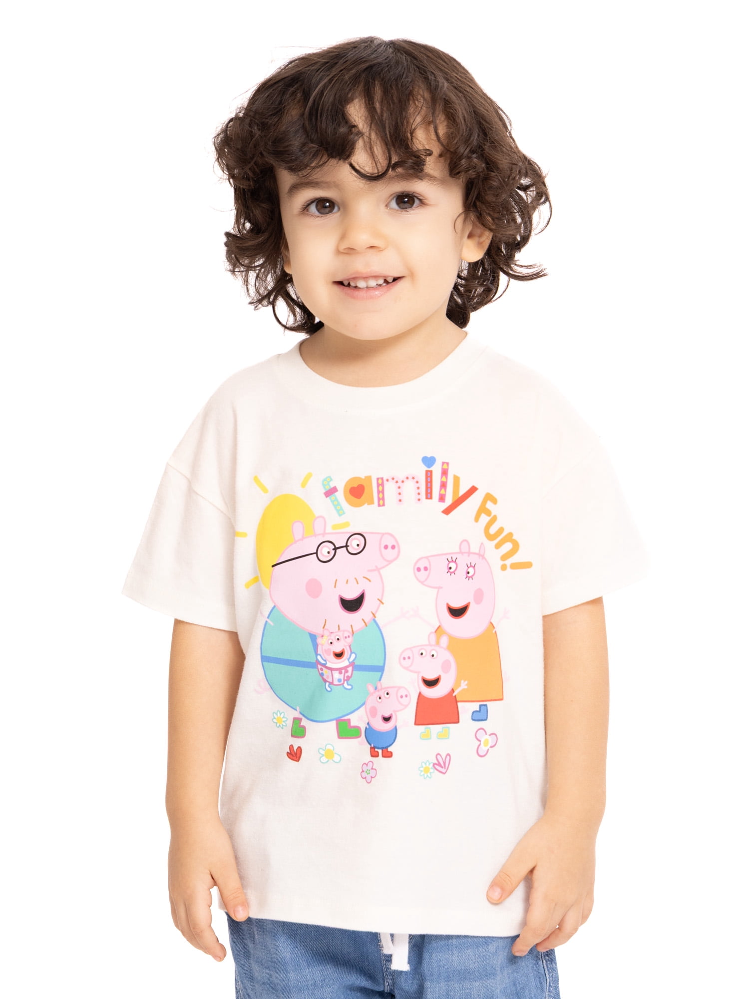 Peppa Pig Toddler Graphic Crewneck Tee with Short Sleeves, Sizes 12M-5T