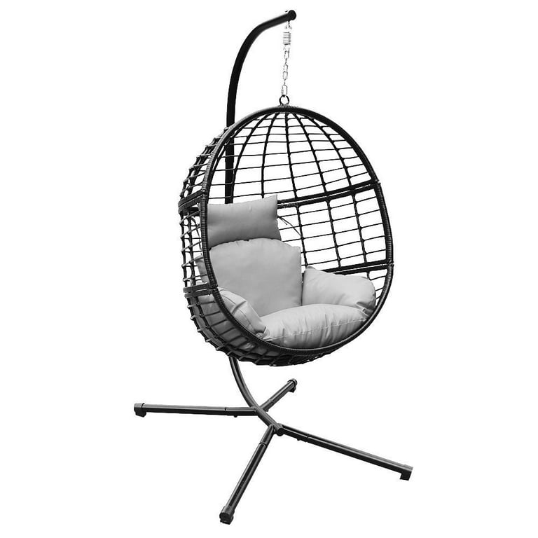 Black and white egg chair sale