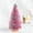 Pink, variant on 10 Inch Artificial Frosted Mini Sisal Christmas Trees, Bottle Brush Trees with Wood Bases and Balls Ornaments, Small Tabletop Christmas Trees for Xmas Holiday Party Home Decor