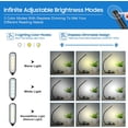 thumbnail image 3 of Luz de lectura LED de 9 LED, recargable por USB, con sensor táctil, 3 colores de luz (blanco/cálido/mixto), brillo regulable, 360° de flexibilidad., 3 of 5