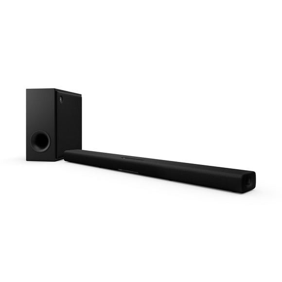 Barra de sonido Yamaha True X Bar 50A Dolby Atmos con subwoofer inalámbrico, Wi-Fi, transmisión de música, sonido envolvente inalámbrico opcional (negro)