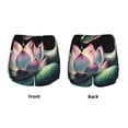 thumbnail image 5 of Lsque Snake Holding A Lotus Printed Women's Running Shorts with Liner Pockets,Elastic Quick Dry Workout Athletic Gym Yoga Shorts,Womens High Waist Shorts-XX-Large, 5 of 9