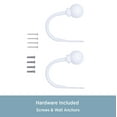 thumbnail image 4 of Kenney Chelsea Ball End Curtain Holdback Set, White, Set of 2, 4 of 4