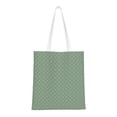 thumbnail image 1 of DouZhe Reusable Grocery Bags, Vintage Style Green Texture Lightweight Polyester Canvas Cloth Tote Bag for Travle Gym Shopping School, 15" x 16", 1 of 7