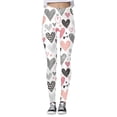 thumbnail image 4 of Gyexs Valentine Leggings for Women High Waist Straight Leg Legging Winter Fashion Party Wear Yoga Pants with Pockets Couple Clothing #05 White & Size XL, 4 of 5