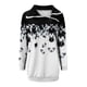 thumbnail image 4 of Puntoco Mujeres Moda Casual tops Manga Larga Impreso Cuello Alto Suelto Cremallera Pullover Sudaderas Puntoco Puntoco-280, 4 of 5
