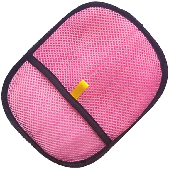 Pink Enlarged Reusable Pet Hair Remover Glove, Double-Sided Fabric Electrostatic Cleaning Tool for Cat Dog Fur, Sofa, Bed, Clothes, 9.4 x 7.1 x 0.8 in Easy Hair Removal