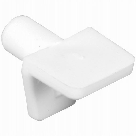 8 Pack White shelf support pegs. Constructed from heavy-duty plastic, Each