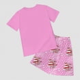 thumbnail image 5 of HCNTES Baby Boy's Outfit Independence Day Theme Cartoon Print Shorts For Litte Girls Casual Outdoor Wear 2 Piece Summer Set For Kids 2T 3T 4T(H03-Pink,5-6 Years), 5 of 7