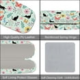 thumbnail image 3 of Black Cat Glasses Case Hard Shell Leather Sunglasses Case Portable Slim Eyeglasses Cover Clamshell Protective Case Holder Pouch with Cleaning Cloth for Women Men Flowers 6.4x2.5x1.5 Inch, 3 of 9