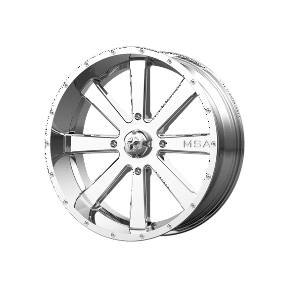 MSA Offroad Wheels Aluminum Rim M34 FLASH 20X7in Chrome Finish, M34-020756C