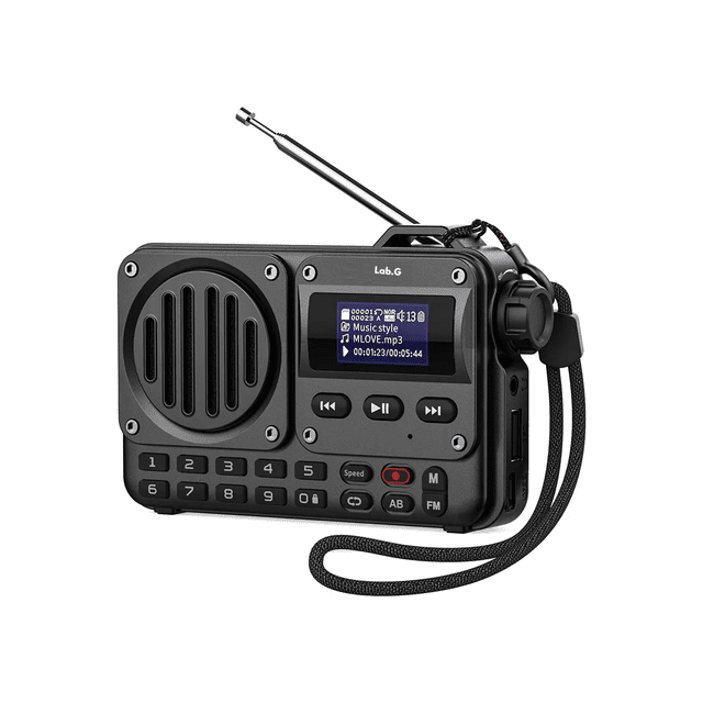 Bocina Bluetooth Superportátil Con Radio Fm Lab.G, Negro