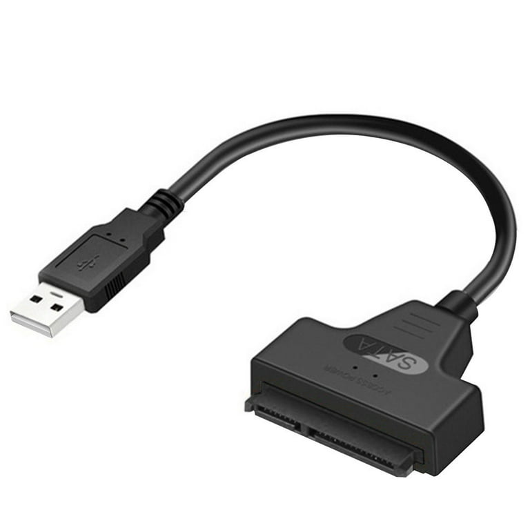 HDD Adapter Cable SATA 3 to USB SSD Adapter Cord 2.5 Inch Hard Driver Disk  Converter Cord with 22pin, USB 2.0 