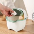 thumbnail image 3 of Trash Can Cartoon Bear Large Capacity Wide Opening Anti-slip with Lid Dust Case Flip Cover Mini Desktop Garbage Storage Bin Home Improvement, 3 of 8