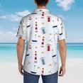 thumbnail image 4 of Balery Nautical Lighthouse Sailboat Camisas hawaianas de manga corta para hombre, camisas playeras de corte holgado, camisas de vacaciones con botones,3X-Large, 4 of 7