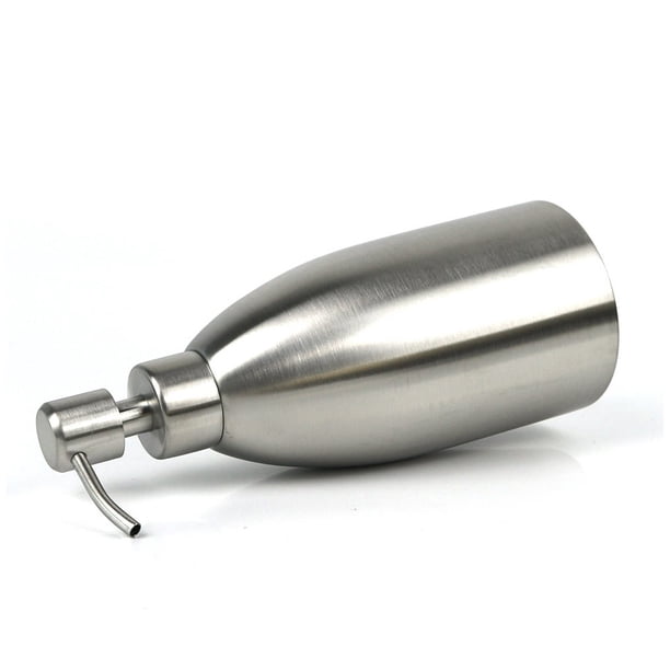 Kearding Dispensador de jabón de acero inoxidable de 500ml, caja de cocina, contenedor de loción para baño, botella montada en cubierta, difusor de Almacenamiento y organización del hogar Kearding HA017214-00